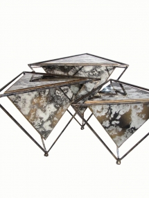 MRC-083_ Mirrored 3-layer coffee table